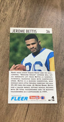 Jerome Bettis Los Angeles Rams NFL 1993 GameDay - Rookie Standouts 4 trading card Action Packed