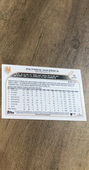 Patrick Mazeika 2022 Topps Opening Day 19 trading card image rear