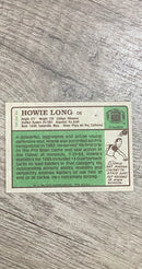 Howie Long 1984 Topps 111 back