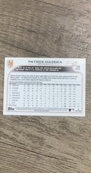 Patrick Mazeika 2022 Topps Gold 166 back