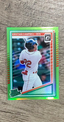 Kristian Campbell 2025 Donruss Optic Lime Green front