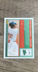 Kristian Campbell 2025 Donruss Optic Lime Green back