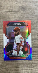 Cristopher Sanchez 2022 Panini Prizm Red/White/Blue front