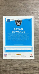Bryan Edwards 2020 Donruss Optic Blue back