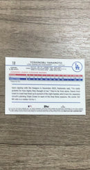 Yoshinobu Yamamoto 2024 Topps Chrome 18 back