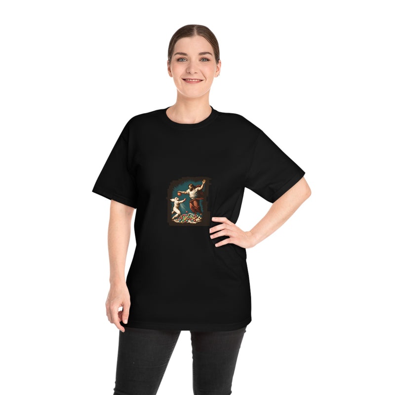 Crafted with LOVE for Holidays Easter Bunny and Jesus Unisex T-shirt Printify