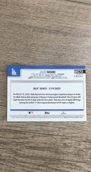 Roki Sasaki 2025 Topps Chrome Update Sepia Refractors back