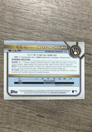 Jackson Chourio 2022 Bowman - Chrome Prospects back