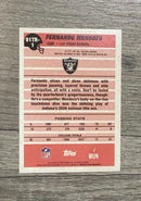 Back of Fernando Mendoza Las Vegas Raiders NFL 2026 Topps Flagship 35th Anniversary 91TR-1 RC