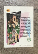 Back of Larry Bird / Robert Parish Boston Celtics NBA 1991-92 SkyBox 460