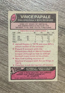 Back of Vince Papale Philadelphia Eagles NFL 1977 Topps 397 RC