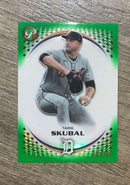 Front of Tarik Skubal Detroit Tigers MLB 2026 Topps Pristine Green Refractor /150 50