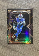 Front of James Cook Buffalo Bills NFL 2022 Panini Obsidian Electric Etch Orange /75 109 RC