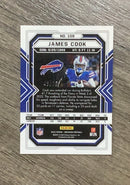 Back of James Cook Buffalo Bills NFL 2022 Panini Obsidian Electric Etch Orange /75 109 RC