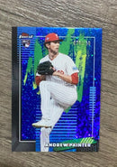 Front of Andrew Painter Philadelphia Phillies MLB 2026 Finest Blue Refractors /150 86 RC