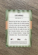 Back of Luis Arraez Miami Marlins MLB 2024 Topps Home Field Advantage HFA-19