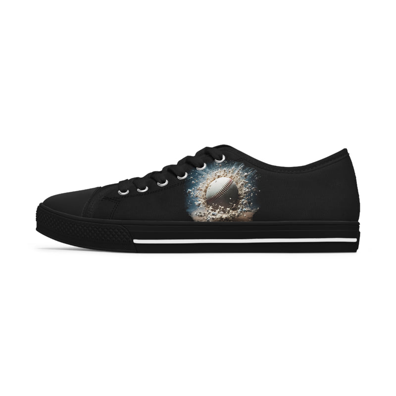 Crafted with LOVE for Sports - Smashed Baseball - Women's Low Top Sneakers Printify