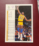 Magic Johnson 1991 Upper Deck 45 trading card image rear