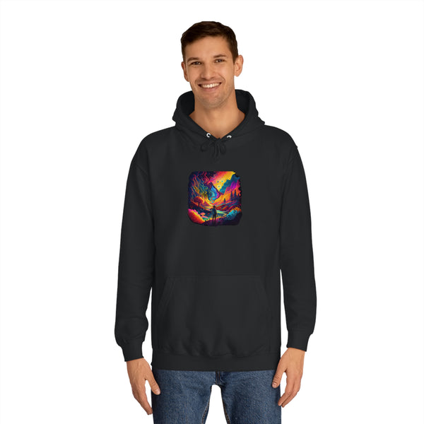 Crafted with LOVE for Far Out Psychedelic art Adventure Unisex College Hoodie Printify