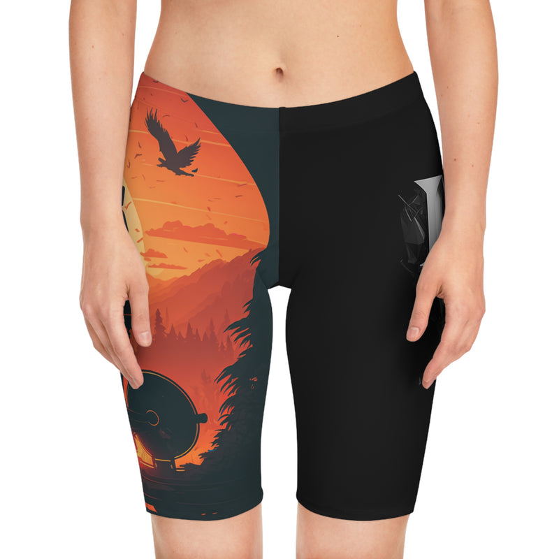 Crafted with LOVE for Sports - Stationary Outdoors Women's Bike Shorts Printify
