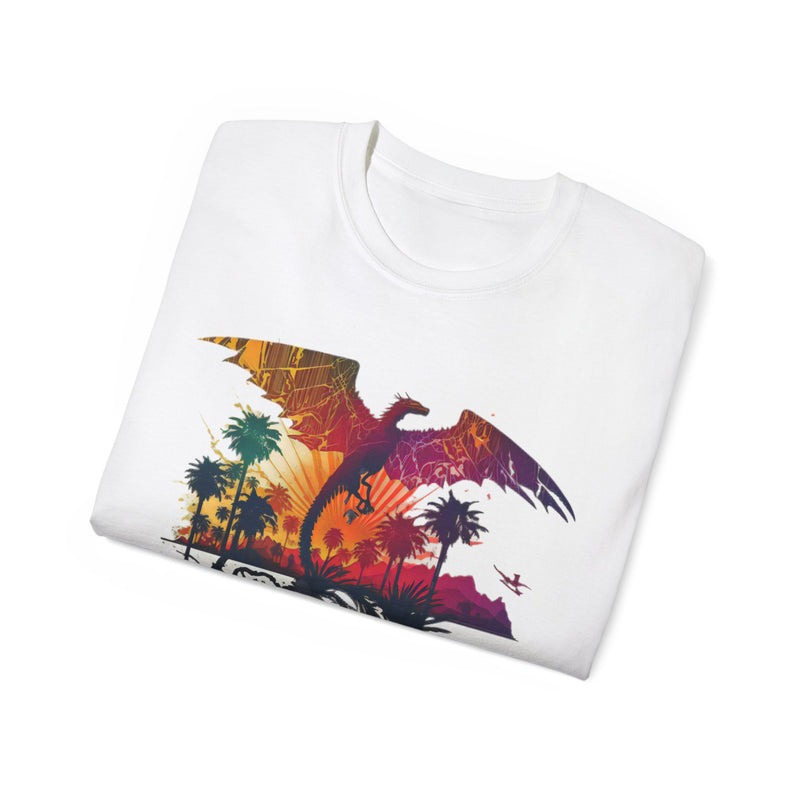 Crafted with LOVE for Far Out Dragon California Sunset Unisex Ultra Cotton Tee Printify