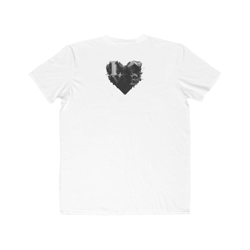 Men's Lightweight Fashion Tee with Sunset Cityscape & Heart Design, Casual Summer Shirt, Gift for Him, Unique Graphic Tee, Trendy [...] Crafted with LOVE