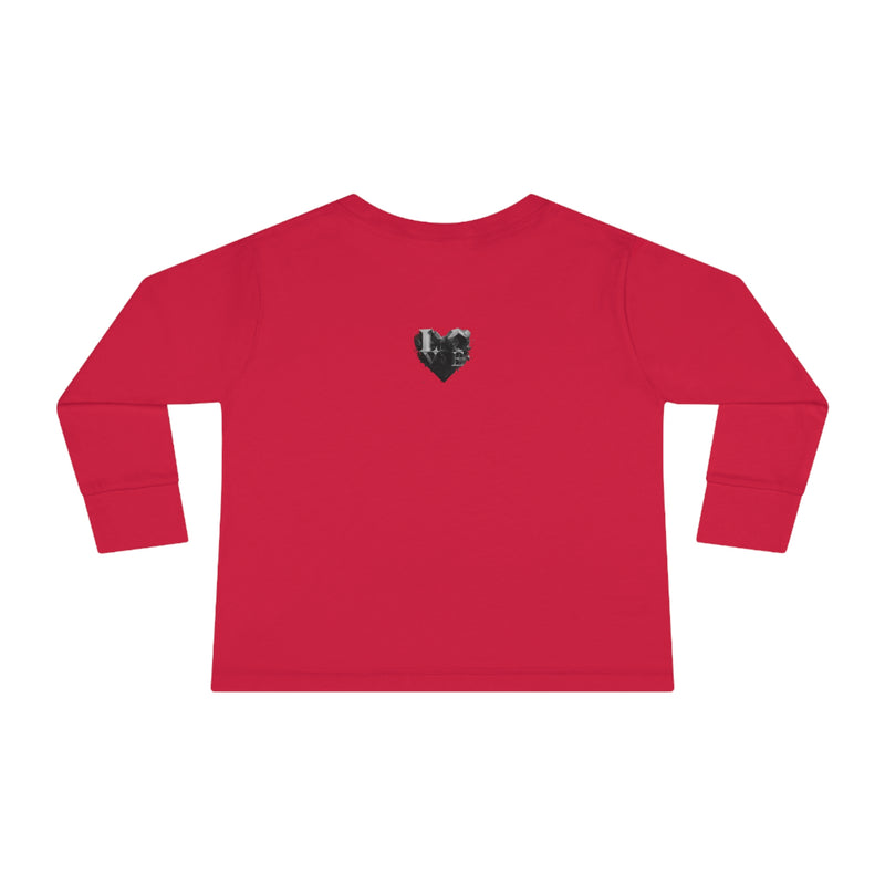 Crafted with LOVE for Far Out -Dragon California Toddler Long Sleeve Tee Printify