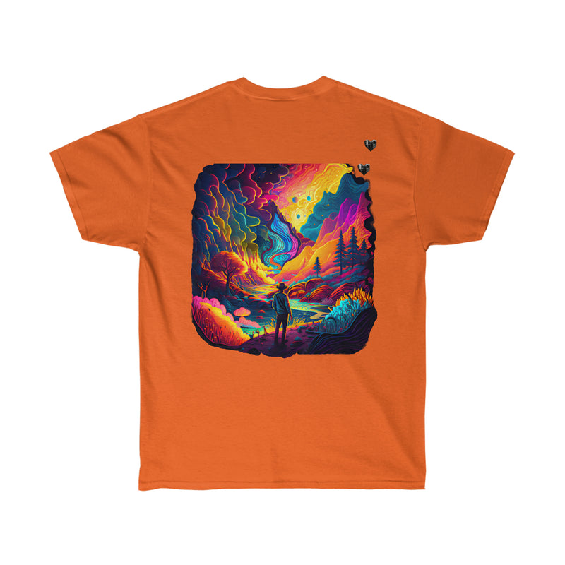 Crafted with LOVE for Far Out - Psychadelic art Adventure Cotton Tee Printify