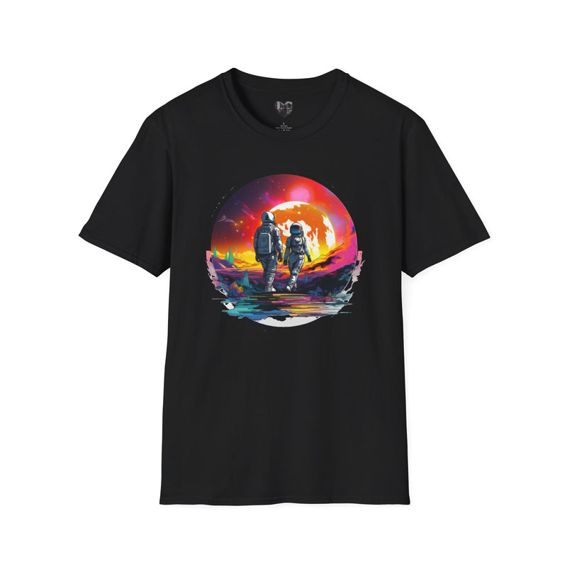 Crafted with LOVE for Far Out Dating in Space Unisex Softstyle T-Shirt Printify