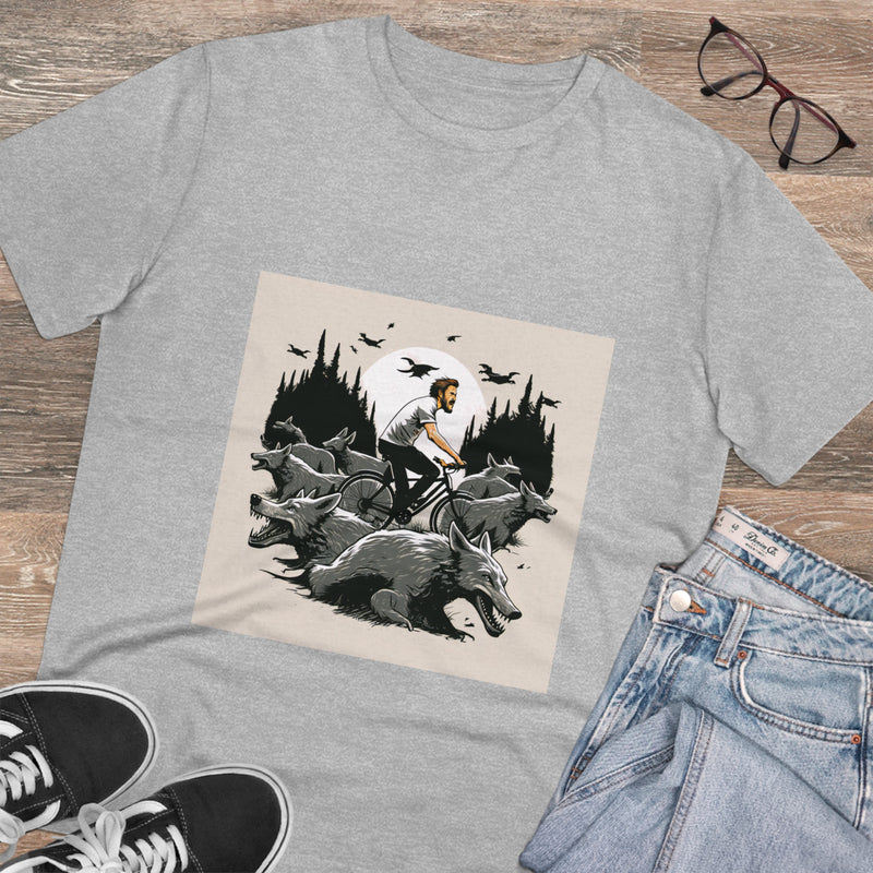 Crafted with LOVE for Far Out - Riding with Wolves Organic Creator T-shirt - Unisex Printify