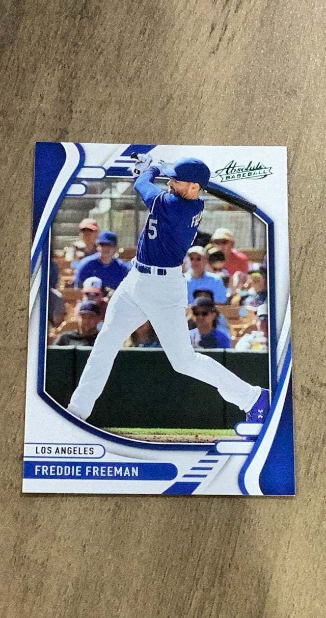 Freddie Freeman MLB Los Angeles Dodgers 2022 Panini Absolute 56 parallel trading card Panini