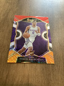 Tyrese Haliburton 2020-21 Panini Select Red White Orange Shimmer Prizm Panini