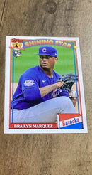 Brailyn Marquez MLB Chicago Cubs 2021 Topps Archives - 1991 Topps Bazooka Shining Stars 91BZ-12 RC Insert Trading Card Topps