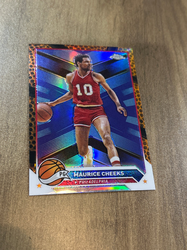 2023-24 Topps Chrome Maurice Cheeks 34 Orange refractor Topps