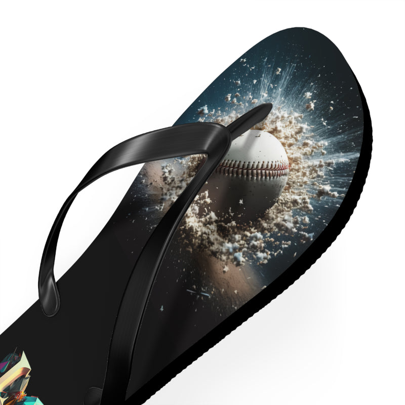 Crafted with LOVE for Sports Flip Flops - Baseball Blast Printify