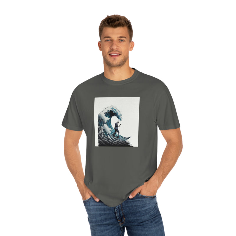 Crafted with LOVE for sports - Unisex Garment-Dyed T-shirt - Big Wave suit Printify