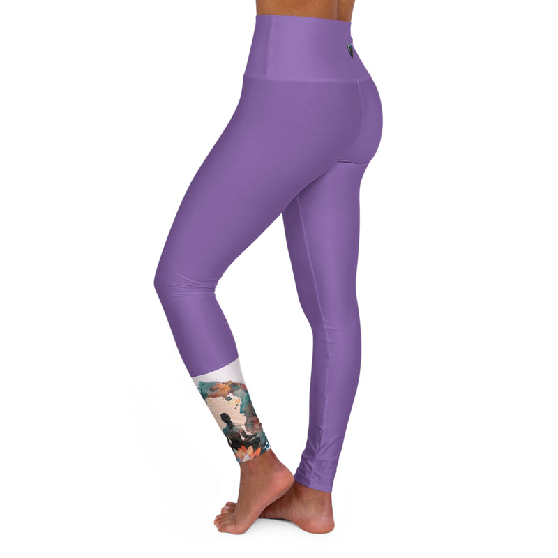 Crafted with LOVE for Kristin High Waisted Yoga Leggings - Celebrating Mindfulness Printify