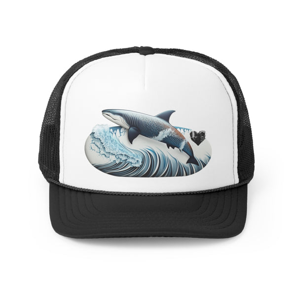 Crafted with LOVE for the Beach - Shark Board Trucker Caps Printify