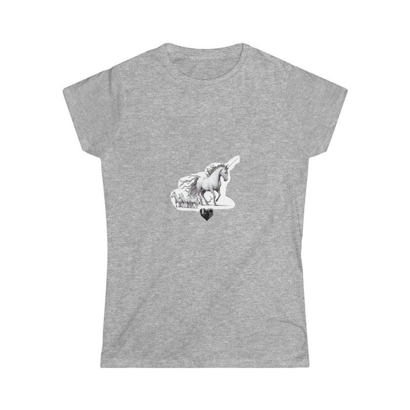 Crafted with LOVE for Far Out - Unicorns Women's Softstyle Tee Printify