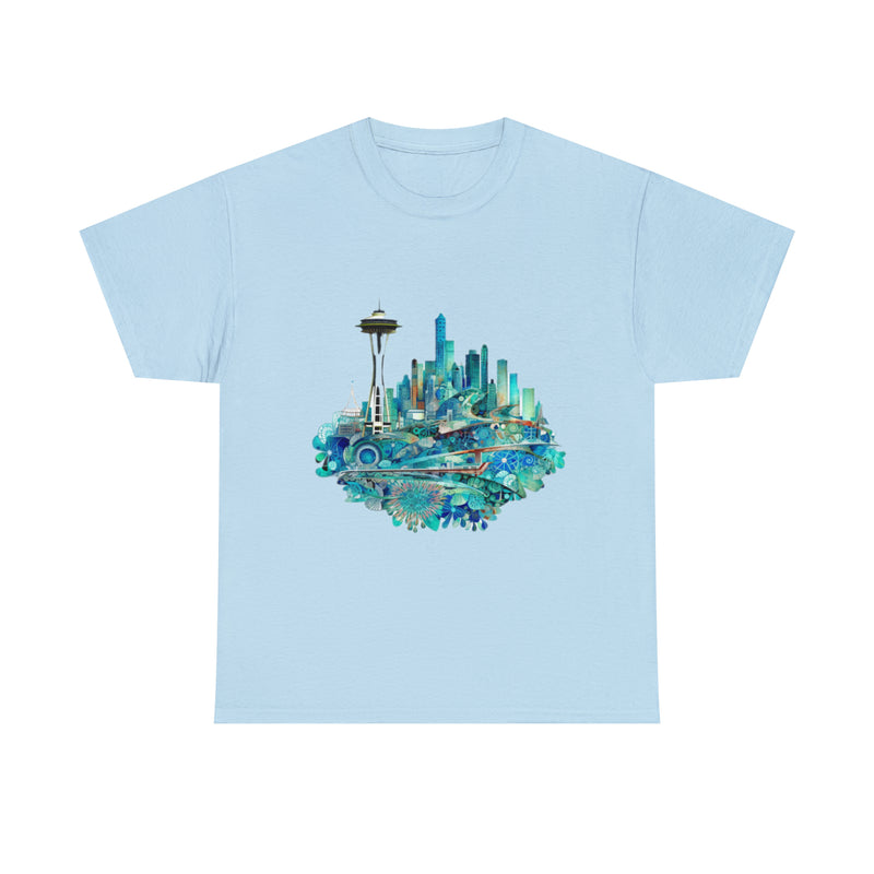 Crafted with LOVE for Seattle Unisex Heavy Cotton Tee Printify
