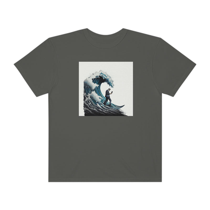 Crafted with LOVE for sports - Unisex Garment-Dyed T-shirt - Big Wave suit Printify
