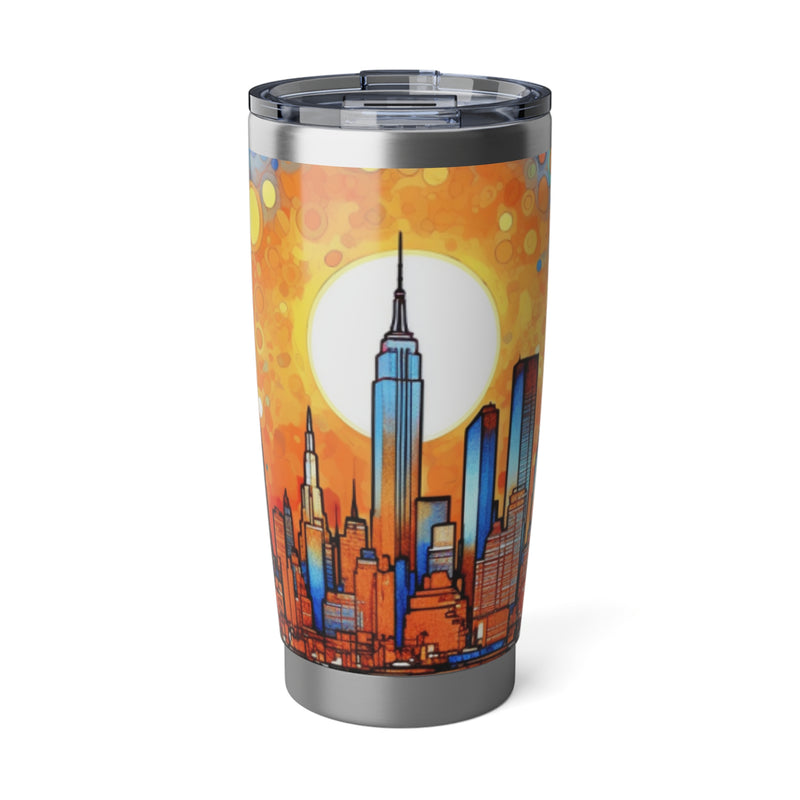 Crafted with LOVE for Landscapes New York psychedelic art skyline 20oz Tumbler Printify