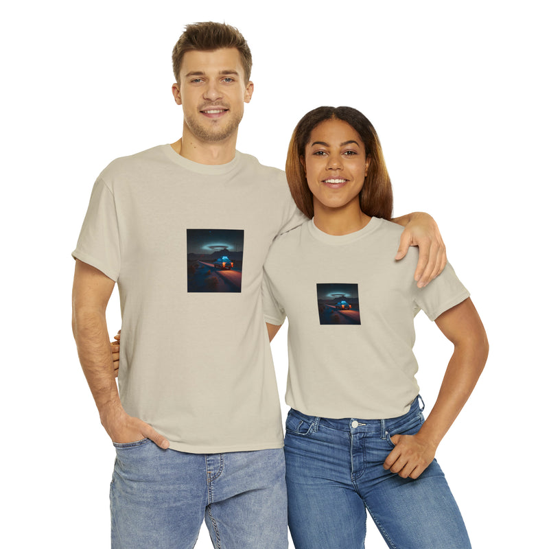 Crafted with LOVE for Far Out Strange Clouds Unisex Heavy Cotton Tee Printify