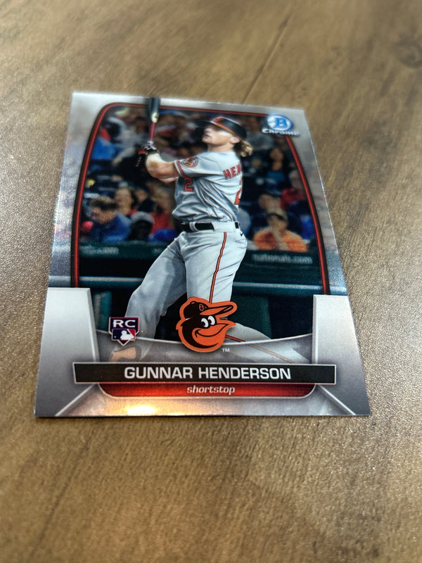 Gunnar Henderson 2023 Bowman Chrome RC trading card Bowman