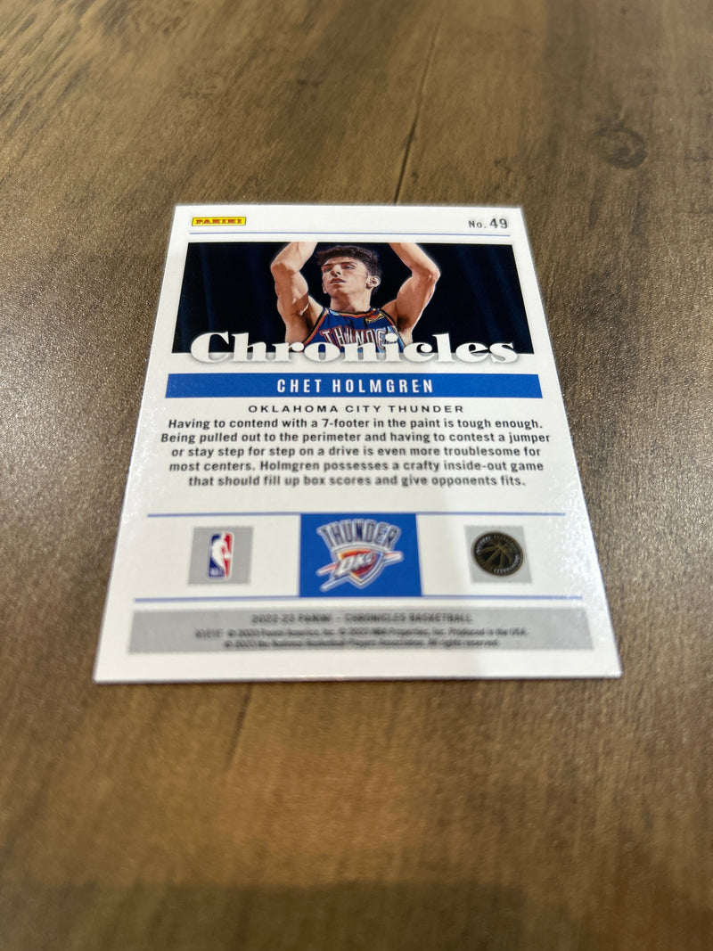 Chet Holmgren 2022-23 Panini Chronicles RC Panini