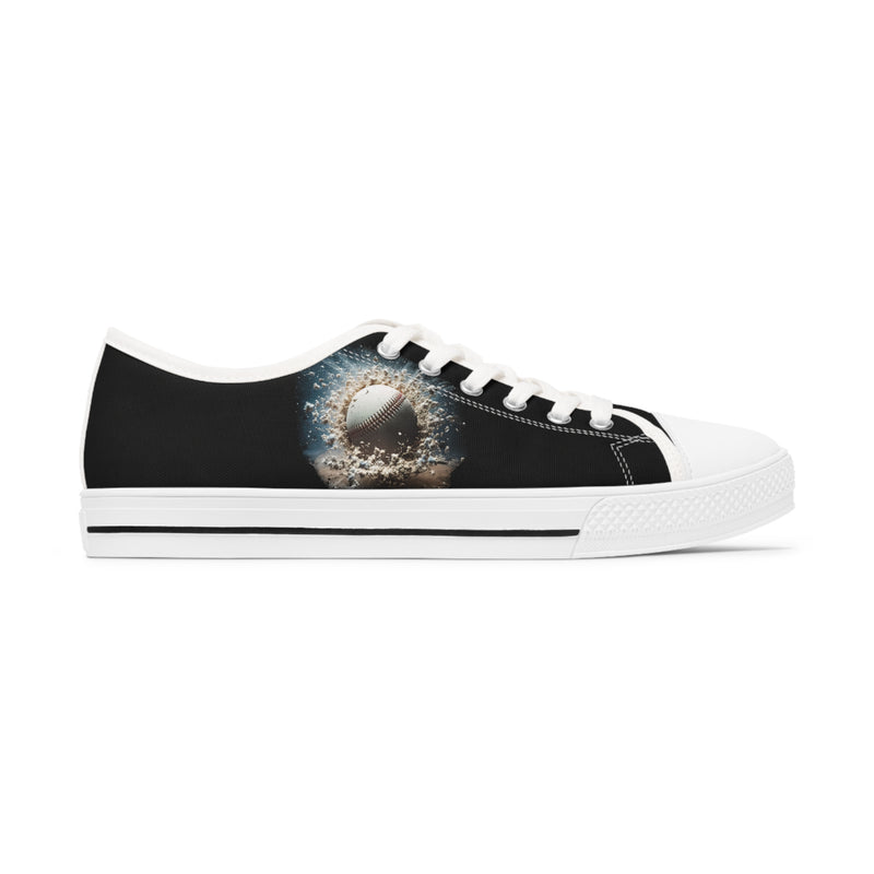 Crafted with LOVE for Sports - Smashed Baseball - Women's Low Top Sneakers Printify