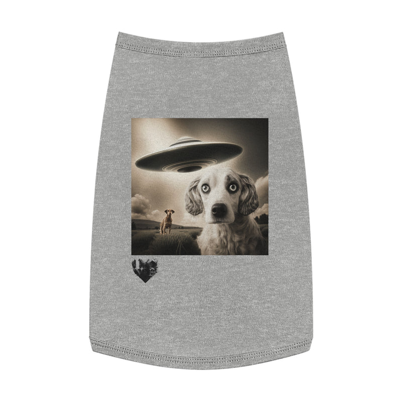 Crafted with LOVE for Far Out - UFO has your dog - Pet Tank Top Printify