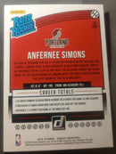 Anfernee Simons 2018-19 Panini Donruss 186 trading card image rear