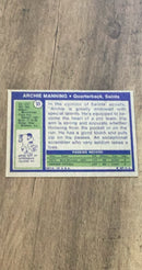 Archie Manning 1972 Topps 55 trading card image rear