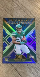 Breece Hall 2022 Panini XR - Impending Greatness Blue IMG-14 trading card image front